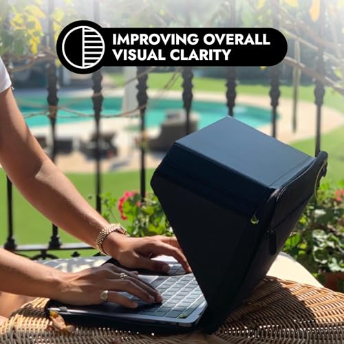4-in-1 Laptop Screen Shade – Original Pro Sleeve – Built-In 4-in-1 Screen Shade, VeganHemp Leather, Sun, Privacy, Heat & Contrast Protection, Fits 13” MacBook, Patented, Green | PHILBERT Danish Design - color: Green, size: 13in