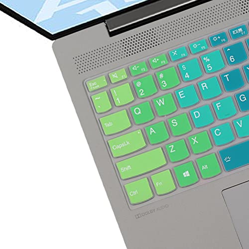 Keyboard Cover for Lenovo Yoga 7i 15.6, ideaPad 5 15.6", Lenovo Flex 5 15.6, Yoga Slim 7 15, ideaPad 3i 15, ideaPad Slim 7 15.6, ThinkBook 15p, ThinkBook 15 G2 G3 US Keyboard Cover -Rainbow - color: RAINBOW
