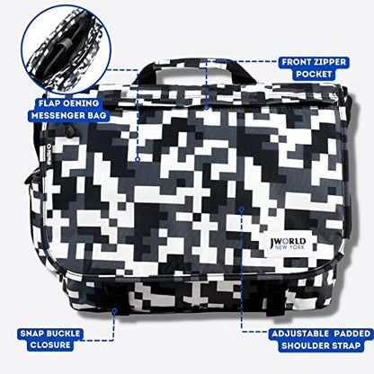 J World New York Thomas Laptop Messenger Bag for Women & Men. Kids Computer Bookbag - color: Camo