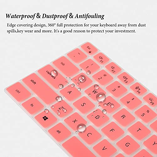 Keyboard Cover Skin for 14" Dell Latitude 7450 7440 7430 7420 7410 Notebook, Dell Latitude 5450 5440 5430 5431 5420/Dell Latitude 7520 15.6"/Dell Latitude 9510 9520 9420 9430 9440 Cover-Pink - color: Pink