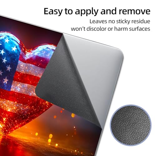 Universal Laptop Skin Sticker Decal, 12"-15.6" Aesthetic Vinyl Wrap, American Flag Heart Waterproof Notebook Cover Art Protector for MacBook HP Dell Lenovo, Fits 13" 14" 15" 15.6" - color: American Flag Heart