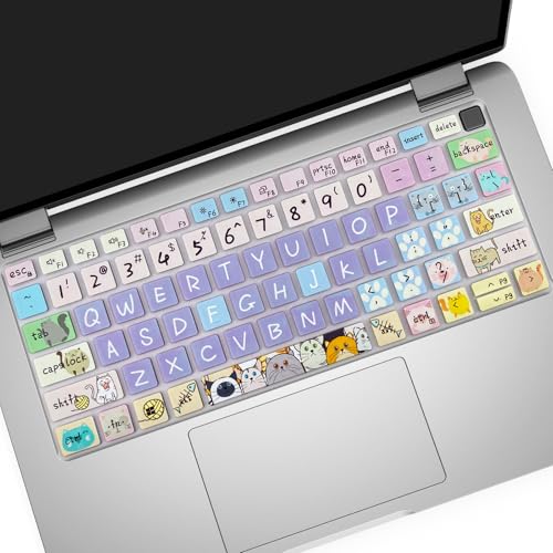 Silicone Keyboard Cover Skin for Dell Latitude 3000 3340 13.3"(2023)/ 5320 5330 5340 5350 13.3"/ 7320 7330 7340 7350,Cute Cat - color: Cute Cat