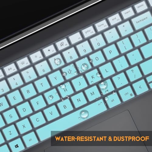 Keyboard Cover for 2026 2025 Dell 15 Laptop DC15250 DC15255 15.6/ Dell Inspiron 15 3510 3511 3520 3525 3530 3535 5510 5515 5518, Inspiron 16 5640 5645, Latitude 3520 Laptop Skin -Ombre Mint - color: Ombre Mint