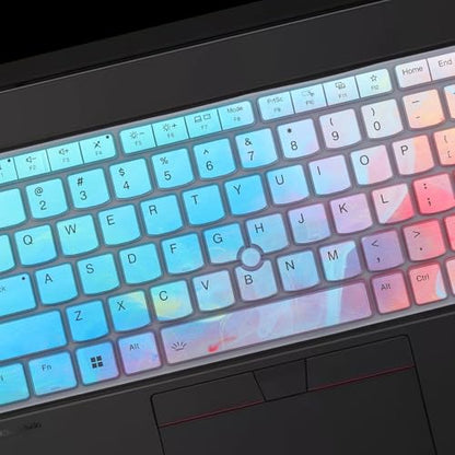 Keyboard Cover for 14" Lenovo Thinkpad L14 P14s Gen 6/Gen 5, Thinkpad T14 T14s Gen 6/Gen 5 14, Thinkpad E14 Gen 7 14, US Layout (Not Fit T14 T14s L14 P14s Gen 4/3/2/1, E14 Gen 6/5/4)-Stylish Colorful - color: Colorful