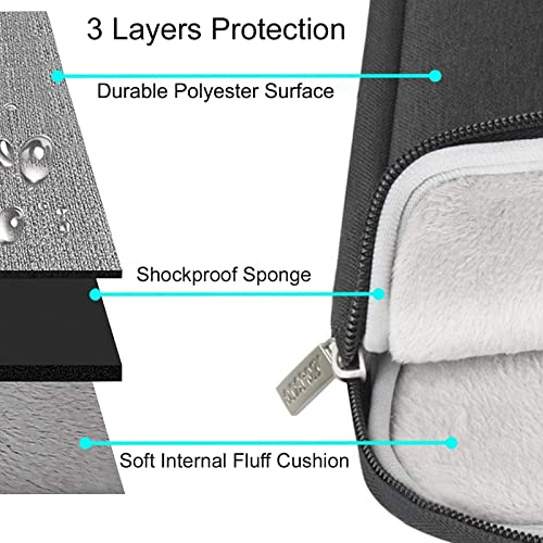 MOSISO Laptop Case 16 inch, 15-15.6 inch Laptop Sleeve Bag with Pocket | Compatible with MacBook Pro 16 M5 M4 M3 M2 M1, HP Acer Dell Lenovo ASUS, Polyester Vertical Computer Bag, Black - color: Black, size: 16 inch
