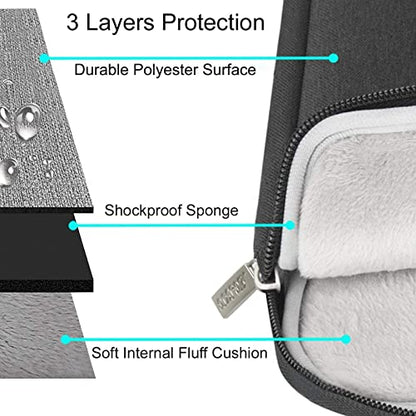 MOSISO Laptop Case 16 inch, 15-15.6 inch Laptop Sleeve Bag with Pocket | Compatible with MacBook Pro 16 M5 M4 M3 M2 M1, HP Acer Dell Lenovo ASUS, Polyester Vertical Computer Bag, Black - color: Black, size: 16 inch