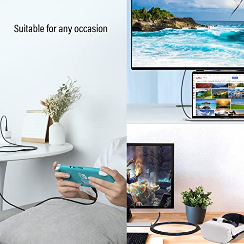 Pocxwa USB-C to USB-C 3.2 Gen 2x2 Video Cable, 240W USBC Charger Cord 5Ft | 4K@144HZ, 20Gbps Data Sync, Compatible with MacBook Pro, Dell, LG, ARZOPA, KYY Portable Monitor, Smartphone Tablets & Laptop - size: 5Ft