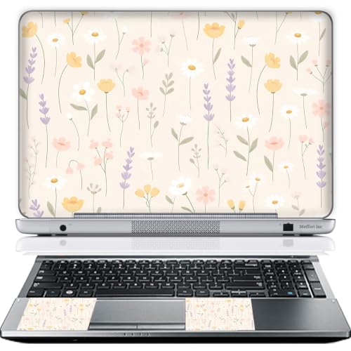 13 13.3 Inch Laptop Skin Sticker Cover Premium Sticker Cover Art Decal Decorative (Included 2 Wrist Pad Skins) - Dainty Wildflowers - color: 3718, size: 13 Inch