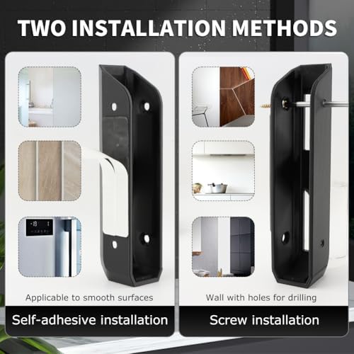 Wall & Under Desk Laptop Mount Holder with Adhesive Screws,1.02"/ 26 mm Thick, Universal for Laptop, Mac mini, MacBook, Keyboard with Anti-Scratch Pads