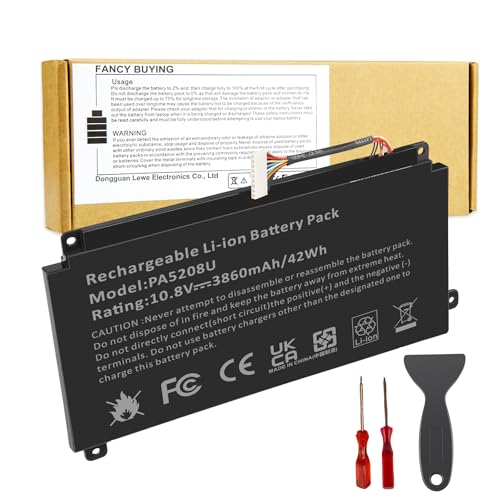 PA5208U-1BRS L55W-C5259 Battery for Toshiba Chromebook 2 CB30 CB35 CB35-B3330 CB35-B3340 CB35-C3300 CB35-C3350 Satellite E45W E45W-C4200X E45W-C4200 P55W P55W-C5204 P55W-C5208 P55W-C5314 P55W-C5200X - size: 8.58*3.72*0.85inch