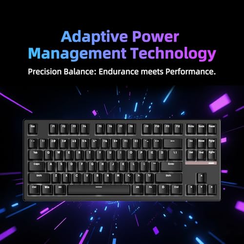 IROK FE87 V2 Wired TKL Layout Mechanical Keyboard, Support SODC, Gasket Structure, Hot Swappable, Gaming Keyboard (Black/Twilight Smoke Switch) - color: black, size: Twilight Smoke Switch