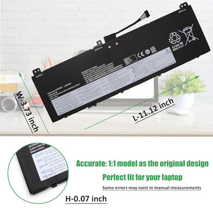 L22C4PA1 L22M4PA1 Laptop Battery Replacement for Lenovo Yoga 7 14IRL8 14ARP8 16IRL8 16ARP8 Yoga 7 2-in-1 14IML9 14AHP9 16IML9 16AHP9 Series SB11K38964 SB11K38965 SB11K38967 L22D4PA1 71Wh - size: 11.12*3.73*0.07inch L22M4PA1