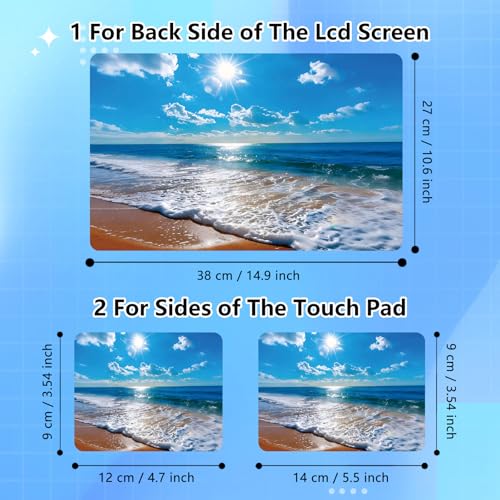 Universal Laptop Skin Sticker Decal for 11.6”12" 13" 13.3" 14" 15" 15.4" 15.6" Reusable Waterproof Scratch-Scratch Resistant Protective Vinyl Laptop Notebook Skin Stickers - Sun and Beach - color: Sun and Beach