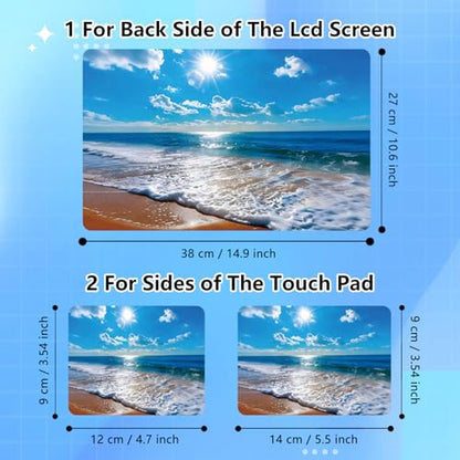 Universal Laptop Skin Sticker Decal for 11.6”12" 13" 13.3" 14" 15" 15.4" 15.6" Reusable Waterproof Scratch-Scratch Resistant Protective Vinyl Laptop Notebook Skin Stickers - Sun and Beach - color: Sun and Beach