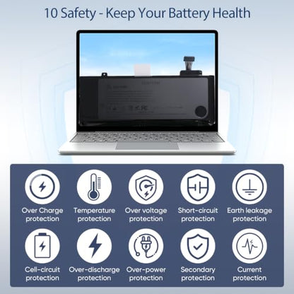 A1278 A1322 Battery Replacement for MacBook Pro 13 inch [Mid 2009 2010 2012 Early 2011 Late 2011] 661-5229 661-5557 020-6547-A 020-6765-A Long Lasting [63.5Wh 10.95V] - size: 8.27*3.07*0.43inch A1322
