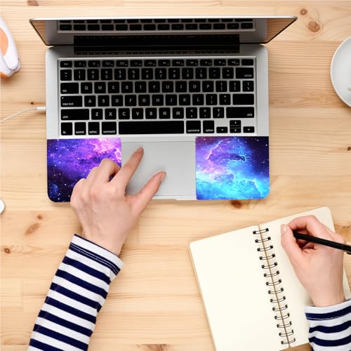 Universal Laptop Skin, DIY Cut-to-Fit Vinyl Cover Compatible with HP, Dell, Lenovo, Mac (13.3" to 15.6"), Anti-Scratch, No Residue & Bubble-Free Protective Decal Sticker, Blue Purple Galaxy Sky - color: Blue Purple Galaxy Sky
