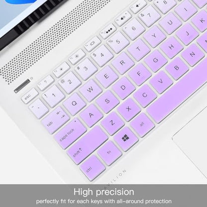 Keyboard Cover for HP Laptop 15-db 15-dw 15-dy 15-da 15-ef 15-bs/bw 15-ef 15t 15z 15.6" 15-db0011dx 15-dy1043dx/dy1051wm 15-dw0037wm/dw1083wm 15-ef1001ds, HP 17-by/bs/ca 17.3 Keyboard Cover, Purple - color: Ombre Purple