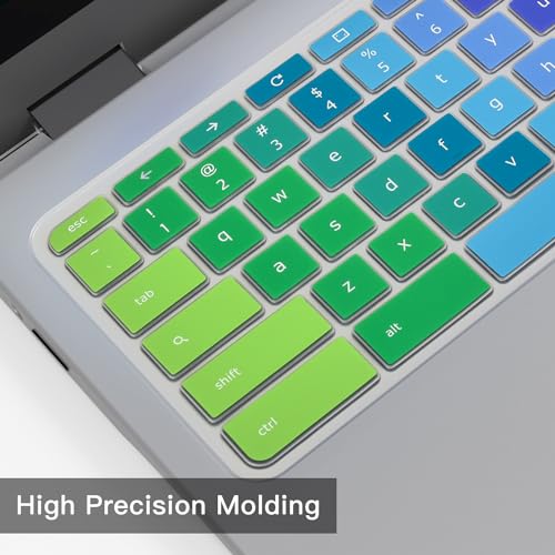 Colorful Keyboard Cover for Acer Chromebook Spin 311 714 C733 CP311 512/Chromebook 11 CB3-131 CB3-132 CP311 C738T CB5-132T/Chromebook Spin 713 CP713 R13 CB5-312T/Acer Chromebook 14 15.6", Rainbow - color: Rainbow