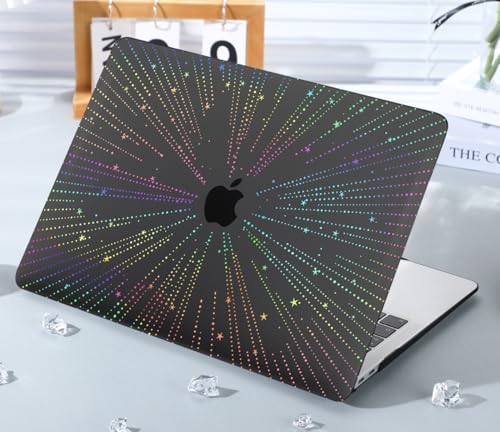 Compatible for MacBook Air 15 inch Case 2026 M5, 2023-2025 M4/M3/M2 A3448 A3241 A3114 A2941, Protective Plastic Hardshell & Keyboard Cover for Mac Air 15 inch Case, Clear Black Line - color: 01 Clear Black Line