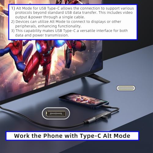 chenyang USB C Hub,3 in 1 USB C to Displayport 4K@120hz/USB 3.0 10Gbps/USB C PD 60W Charging Multi-Port Adapter - style: Displayport PD 60W