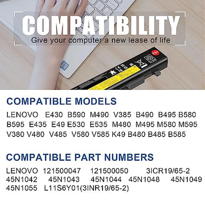 Fancy Buying 75+ B590 E430 E530 E540 0A36311 Laptop Battery for ThinkPad E431 E435 E440 E445 E531 E535 E545 45N1048 45N1049 45N1043 45N1042 - size: 7.99*1.96*0.78inch E530