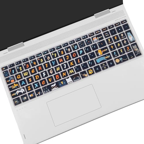 Keyboard Cover for HP Envy x360 15m-bp/bq /2020 2019 HP Pavilion 15/ HP Pavilion x360 15.6” Series/HP Envy 17 17.3" Series/HP Laptop 15t 17t 17-ca0011nr 17-by0040nr, Cat - color: Cat