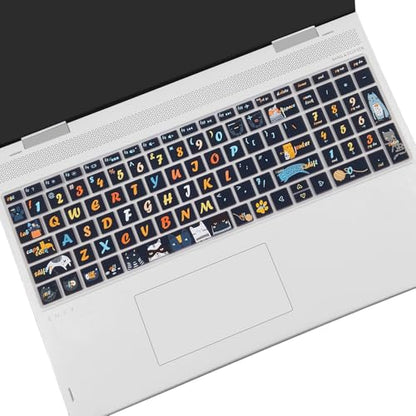 Keyboard Cover for HP Envy x360 15m-bp/bq /2020 2019 HP Pavilion 15/ HP Pavilion x360 15.6” Series/HP Envy 17 17.3" Series/HP Laptop 15t 17t 17-ca0011nr 17-by0040nr, Cat - color: Cat