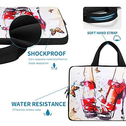 icolor 11 11.6 12 12.1 12.5 inch Laptop Carrying Bag Chromebook Case Notebook Ultrabook Handle Bag Tote Tablet Cover Neoprene Sleeve Laptop for Women Shoes - color: Girls Shoes