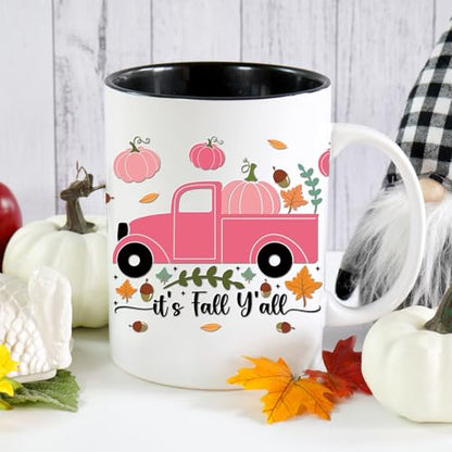Rngmsi Fall UV DTF Stickers - 10 Sheets Pink Autumn UV DTF Cup Wraps for 16 oz Glass, Pumpkin Car Maple Leaf Drinking Rub on Transfer Stickers, Waterproof Uvdtf Decals for Water Bottle DIY Fall Crafts - style: Fall Pumpkin
