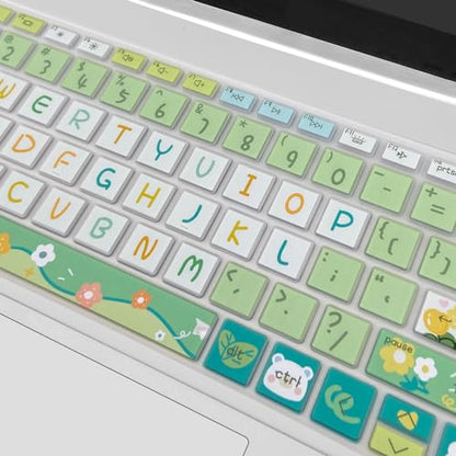 Cute Silicone Keyboard Cover for 15.6’’ HP Pavilion & HP Laptop 15-eg 15t-eg 15-eh 15-er Series, HP Laptop 17 17-cn 17-cp 17z-cp Series, Cute Flowers - color: Cute Flowers