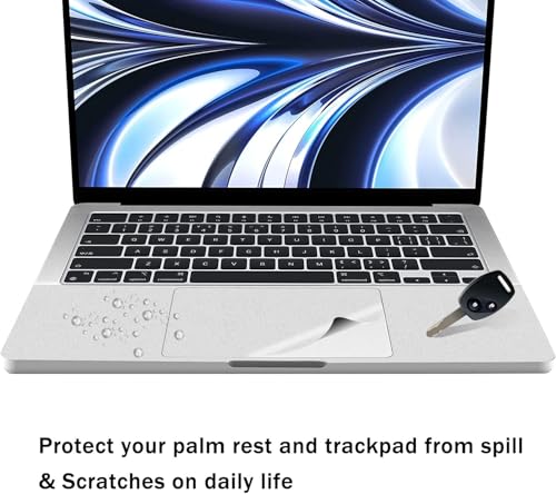 Palm Rest Skin for 2026-2022 MacBook Air 15" M5 M4 M3 M2 Chip Model A3448 A3241 A3114 A2941 Wrist Rest Protective Skin Cover (Silver) - color: MacBook Air 15.3（Silver）