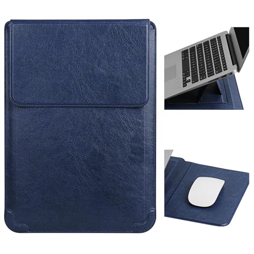 HoYiXi 15.6 16 Inch Laptop Sleeve Case with Stand Feature for MacBook Pro 16 2025 & 2021,ASUS Vivobook 15/MacBook Pro 15/Surface 3/Matebook D15/Galaxy Book Flex,15-16'' Laptop Cover,Blue - color: Blue, size: 15-16'' laptop