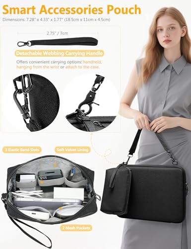 HYZUO 17-17.3 Inch Hard Shell Case Laptop Sleeve Bag Handbag, Black | for HP Envy/OMEN 17, LenovoThinkPad P16, ASUS ZenBook Pro/VivoBook Pro 17, Dell Alienware M17, LG gram 17, Razer Blade 17 - color: Black, size: 17-17.3 Inch