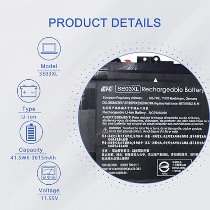 JOTACT SE03XL Laptop Battery Compatible with HP Pavilion 14 14-AL000 14-AL125TX 14-AL136TX Series SE03041XL HSTNN-LB7G HSTNN-UB6Z TPN-Q171 849568-421 849568-541 849908-850 11.55V 41.5Wh 3615mAh