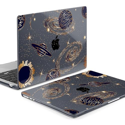 MEEgoodo Case for M5/M4/M3/M2 MacBook Air 15 inch Case 2026 2025 2024 2023, Laptop Shell Fit Model (A3448/A3241/A3114/A2941) for MacBook Air 15.3-inch, Planets & Galaxies - color: Planets & Galaxies