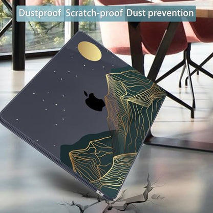 Mektron for 2026/2025/2024/2023 MacBook Air 15 INCH M5 A3448 /M4 A3241 /M3 A3114 /M2 A2941 Case, Printed Plastic Hard Shell Cover with 15.3" Liquid Retina Display Touch ID, Abstract Mountain C112 - color: Abstract Mountain C112