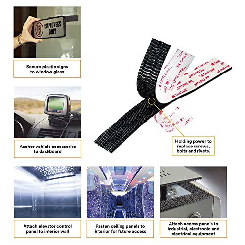 3M Dual Lock 2in x 4in 4pcs, EZ Pass Holder/IPass/IZoom/Sunpass, Adhesive Mounting Strips Clear Fastener - size: Clear 2in x 4in x 4pcs