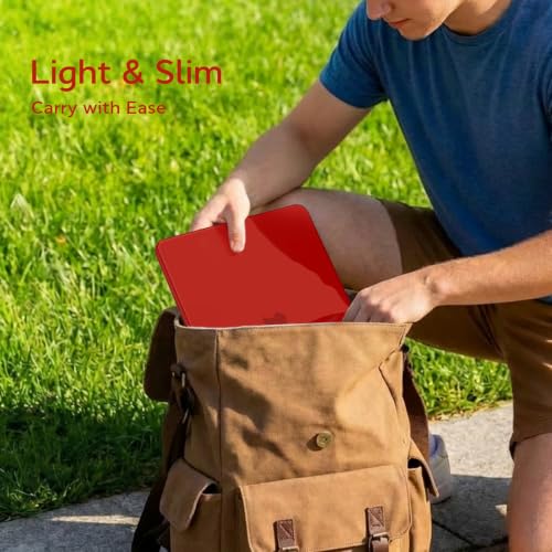 B BELK for MacBook Air 15 inch Case M5 2026 2025 2024 2023 M4 M3 M2, Red | Matte Plastic Laptop Hard Shell Case with Keyboard Cover & Screen Protector, Model A3448 A3241 A3114 A2941, Easy Snap-On - color: Red
