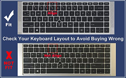 Keyboard Cover for HP EliteBook 840 845 G7 G8 14 inch Laptop Notebook PC Model Accessories Keyboard Protective Skin (Not fit New 840 845 G9 G10 G11)-Black - color: Black