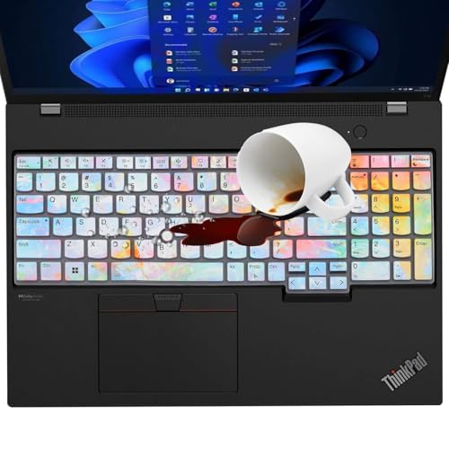 Keyboard Cover for Lenovo ThinkPad E16 Gen 1 16", Thinkpad T16 P16 P16v P16s Gen 2/Gen 1 16", Thinkpad L15 Gen 4/3 15.6" (Not Fit Thinkpad Z16, L15 Gen 2/1)-Iridescent - color: Iridescent