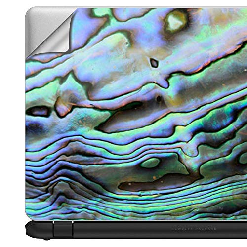 Custom Fit Made to Order Laptop Notebook Skin Vinyl Sticker Cover Decal Fits 13.3" 14" 15.6" 16" HP Lenovo Apple Mac Dell Compaq Acer|Abalone Sea Shell Teal Green - color: Style 1