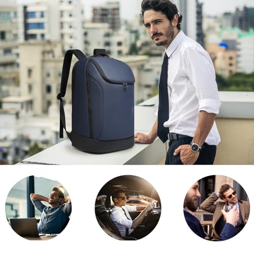 FUTURE AESTHETICS Business Smart Backpack Waterproof for women,men,Fight Approved Durable Backpack suitable as overnight and travel backpack (Blue) - color: Blue