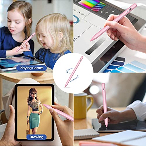 TaIYanG iPad Stylus Pen for iPad 2018-2026, Palm Rejection, Fast Charging | Tilt Sensitivity, for iPad Pencil A16 /10/9/8/7/6, Pro 11/13" (M5/M4),Air M4/M3/M2/5th/4th, Pro 11/12.9", Mini 6/5, Pink - color: Pink