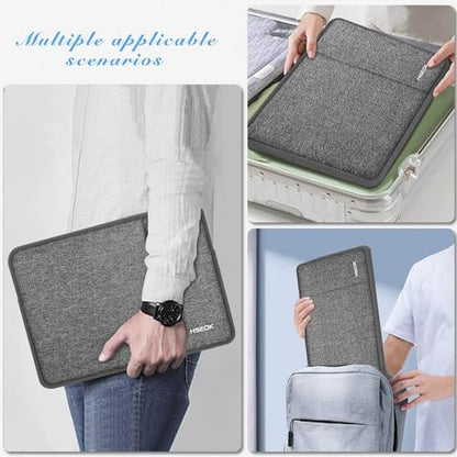 Hseok Laptop Case 13.3 14 inch Sleeve with Additional Case Compatible with MacBook Pro/Neo 14 inch M5/M4/M3/M2/M1 All Model of 13.3 Inch Mac Air/Pro, XPS 13 14 and More 13.3"-14" Notebooks,Dark Gray - color: Dark Gray