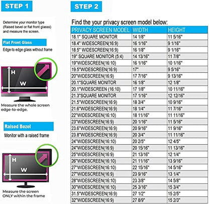 [2 Pack] Computer Screen Privacy Shield 27 inches for Widescreen Computer Monitor – Date Protection for Desktop Computer Security – Anti-Glare, Anti-Scratch, Blocks 96% UV–16:9 Aspect Ratio