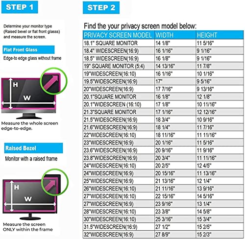 [2 Pack] Computer Screen Privacy Shield 27 inches for Widescreen Computer Monitor – Date Protection for Desktop Computer Security – Anti-Glare, Anti-Scratch, Blocks 96% UV–16:9 Aspect Ratio