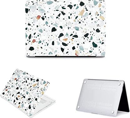 LanBaiLan Compatible with MacBook Air 13 inch Case M5 2026 M4 2025 M3 M2 2024-2022 A3449 A3240 A3113 A2681, 13.6 Plastic Hard Shell Case & Keyboard Cover, Terrazzo Marble - color: Terrazzo Marble
