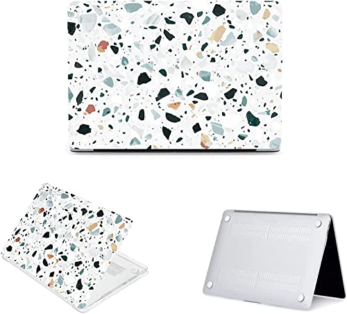 LanBaiLan Compatible with MacBook Air 13 inch Case M5 2026 M4 2025 M3 M2 2024-2022 A3449 A3240 A3113 A2681, 13.6 Plastic Hard Shell Case & Keyboard Cover, Terrazzo Marble - color: Terrazzo Marble