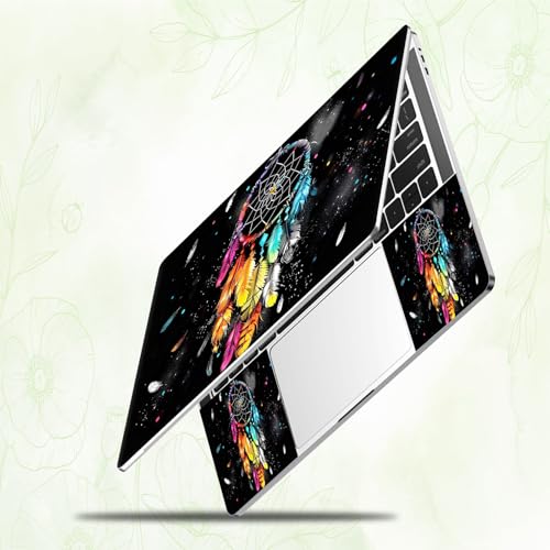 Laptop Skin Sticker Decal, Universal Reusable Vinyl Laptop Cover for 12" 13" 13.3" 14" 15" 15.4" 15.6" Notebook PC, Waterproof Scratch-Resistant with 2 Wrist Pads, Easy to Apply & Remove,Dreamcatchers - color: Dreamcatchers