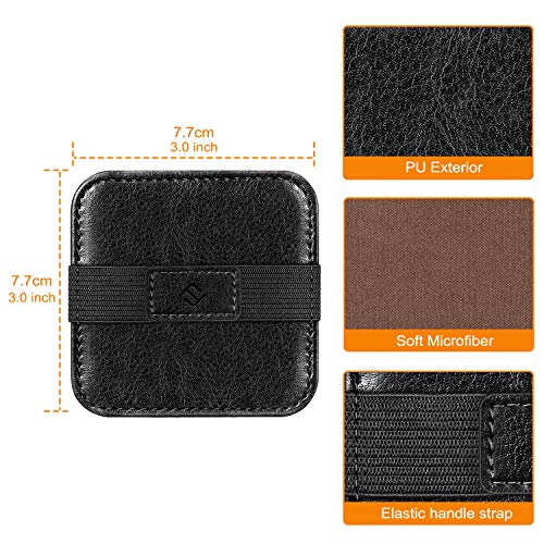 FINTIE Screen Cleaning Pad, [4 Pack] Soft Cloth Car Phone Screen Cleaner | Microfiber Wipe Cleaning with Elastic Strap for iPad, iPhone, MacBook, Tablets, Laptop, Monitor (Blossom) - color: Blossom